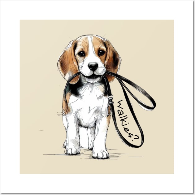 WALKIES - Beagle Wall Art by ZogDog Pro